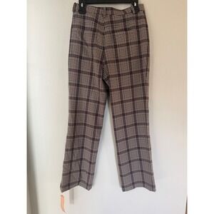 Reformation Plaid High Waisted pant 6 academia peppy Y2K boho whimsi black blue